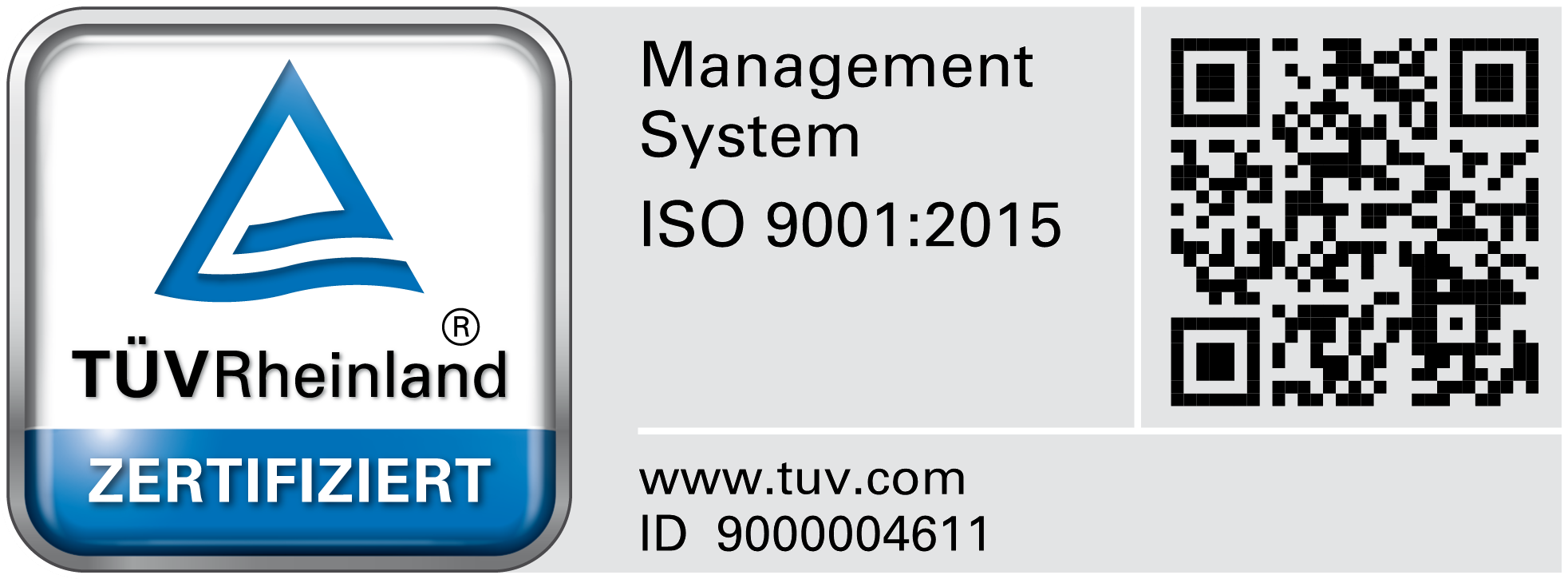 Wir sind gemäß ISO 9001 zertifiziert